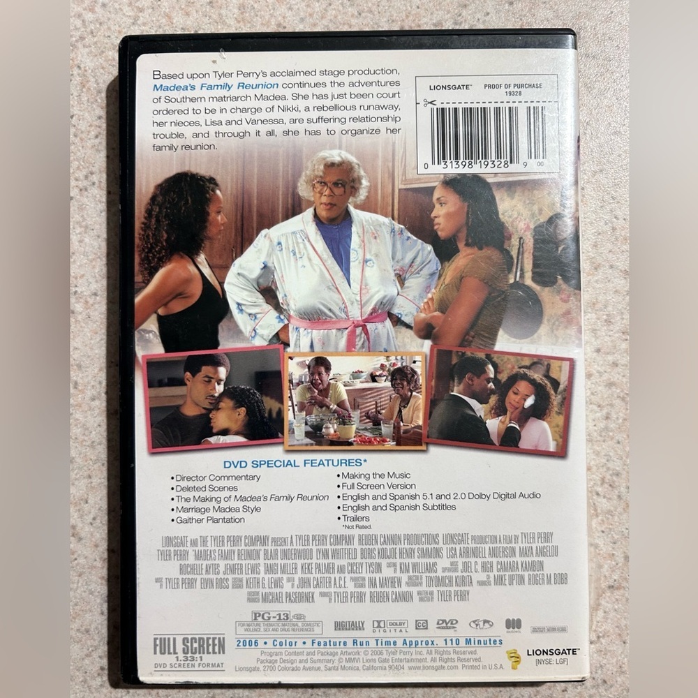 'Madea's Family Reunion DVD - Black Case - Picture 3 of 3